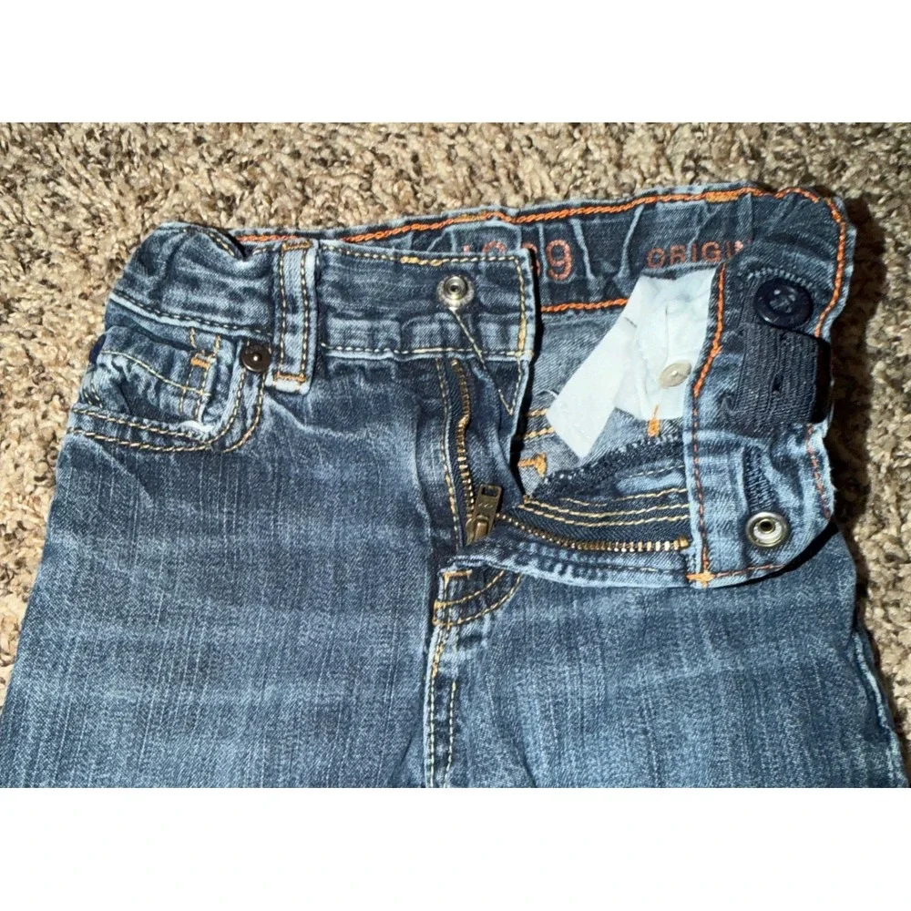 Carter's-Baby Gap Green Sleeveless Floral Bodysuit & Blue Jeans 24/18-24 Months